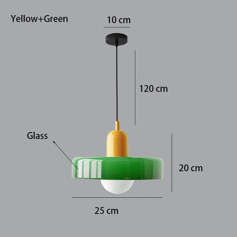 Nordic Pendant Chandelier for Bedroom - Glass shade