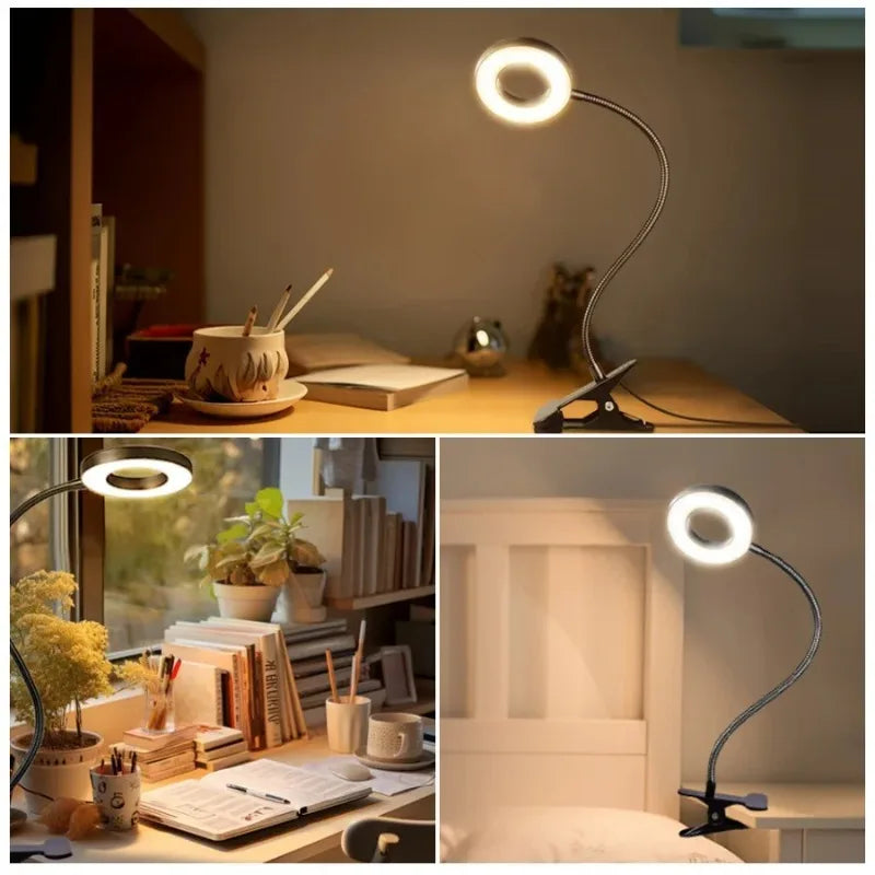 Modern LED Desk Lamp for Study - USB powered & Flexible gooseneck arm