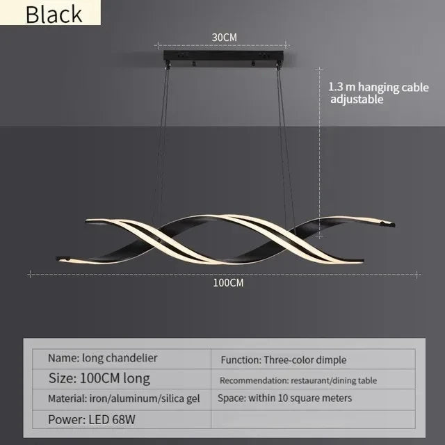 Minimalist Pendant Chandelier for Dining Room - Geometric design