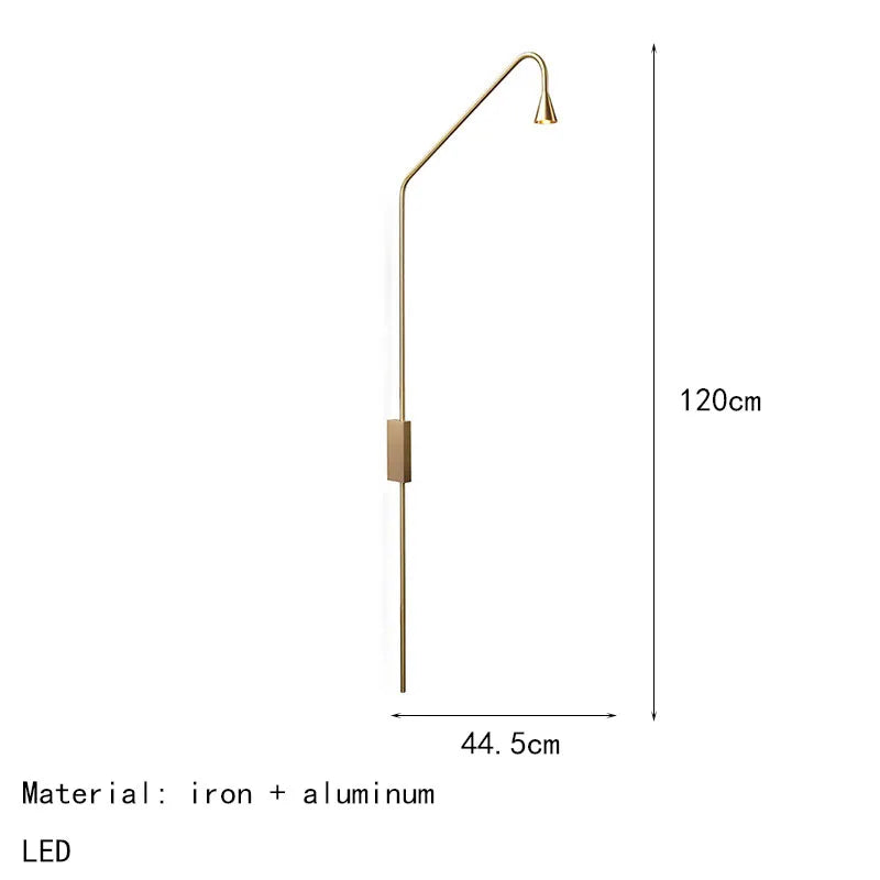 Minimalist Wall Sconce for Bedroom - Aluminum build