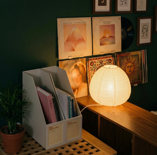 Modern Table Lamp for Bedroom - Paper lampshade