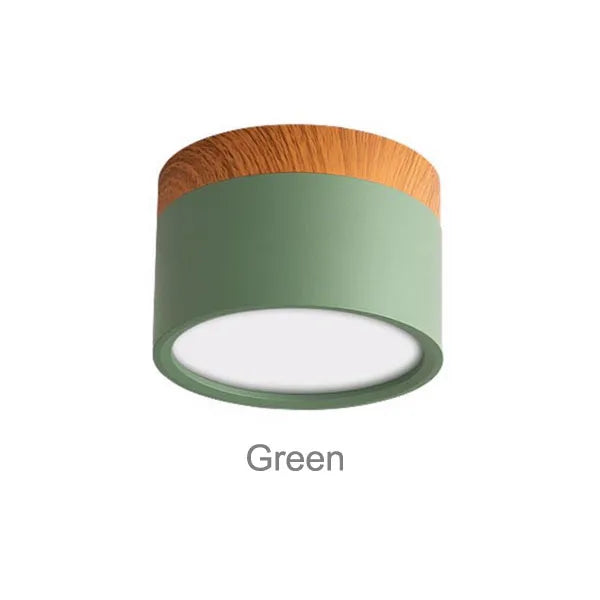 Modern Ceiling Light for Home - Stepless dimmable & Natural wood finish