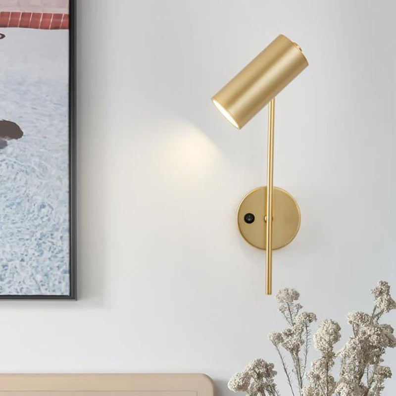 Minimalist Wall Sconce for Bedroom - Space-Saving Design & Directional Ambient Glow