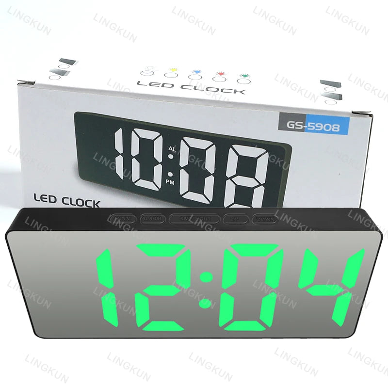 Modern LED Alarm Clock for Home - Easy-Read Large Display & Clean Minimalist Face
