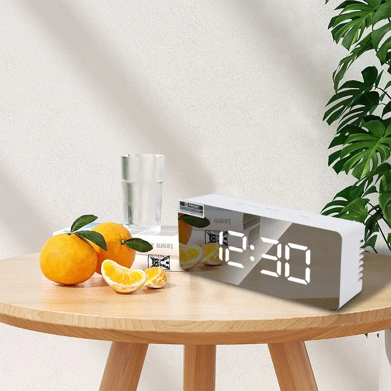 Modern LED Alarm Clock for Bedroom - Built-in temperature display