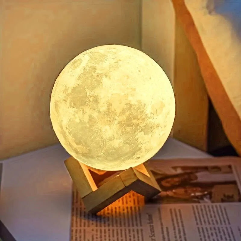 Modern Moon Lamp for Bedroom - Soft Nightstand Glow & Thoughtful Gift Idea