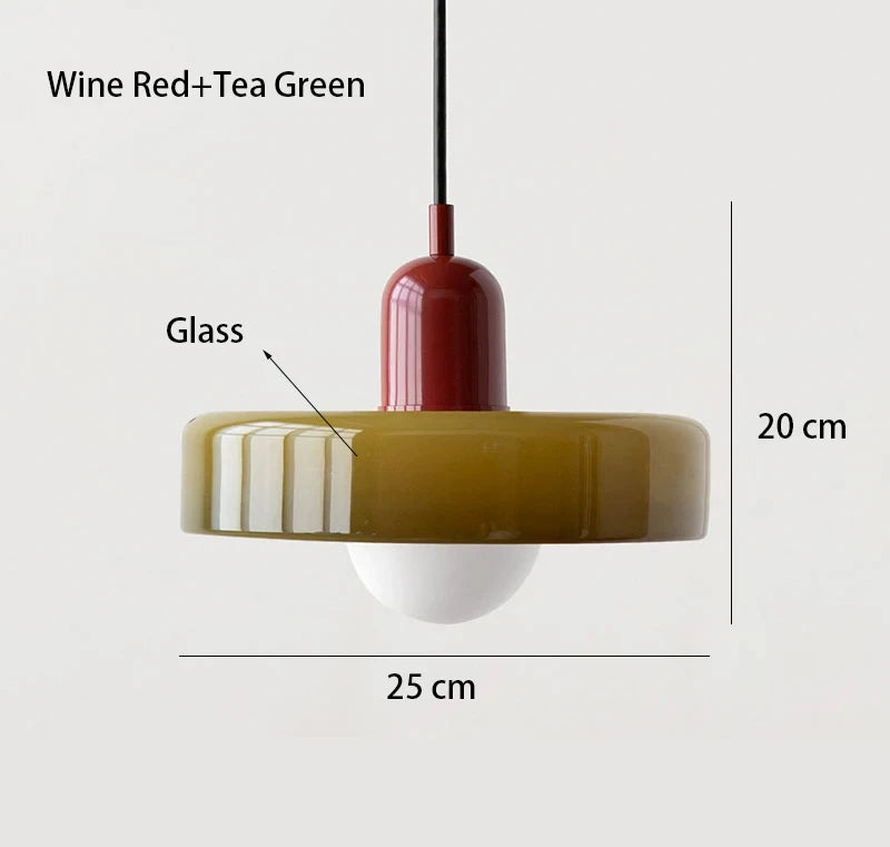 Nordic Pendant Chandelier for Bedroom - Glass shade
