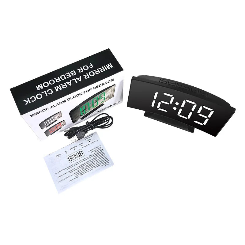 Modern LED Alarm Clock for Home - Easy-Read Large Display & Clean Minimalist Face
