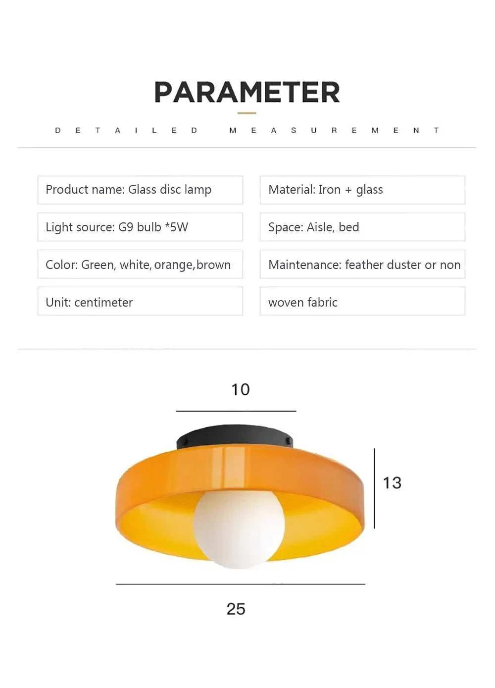Minimalist Wall Light for Bedroom - Glass shade