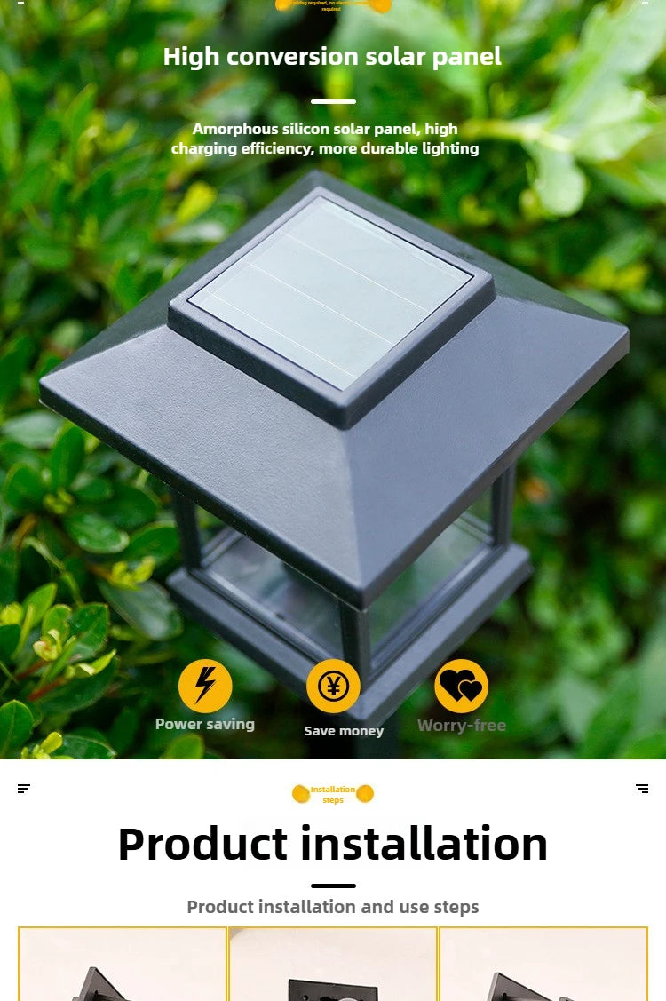 Modern Solar Outdoor Light for Garden - Solar powered