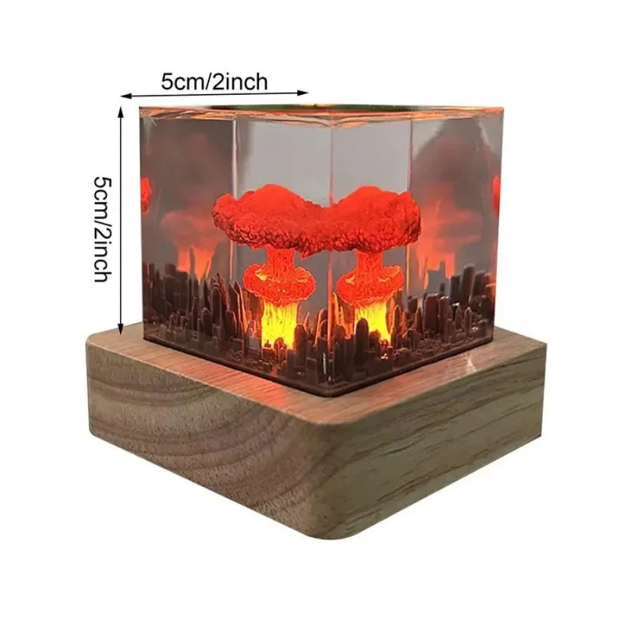 Modern LED Night Light for Living Room - Rechargeable battery & Resin build