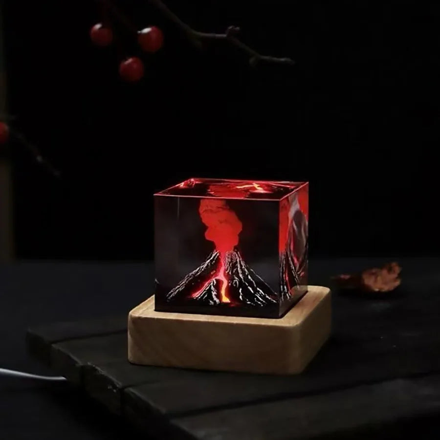 Modern LED Night Light for Living Room - Rechargeable battery & Resin build