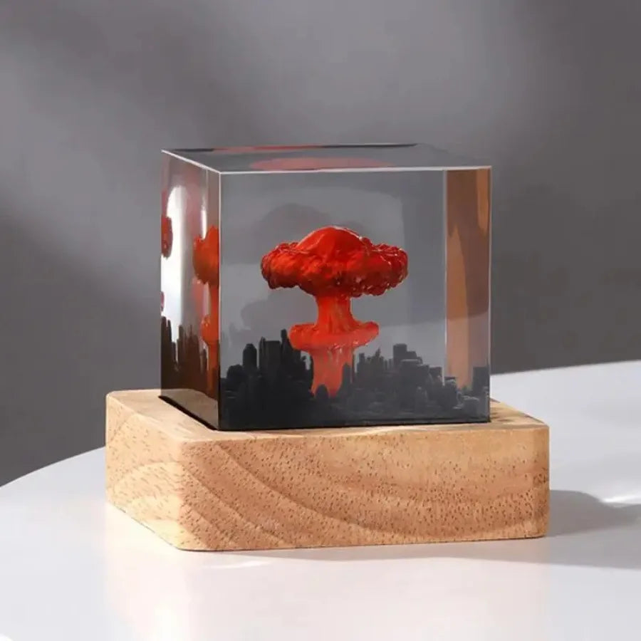 Modern LED Night Light for Living Room - Rechargeable battery & Resin build