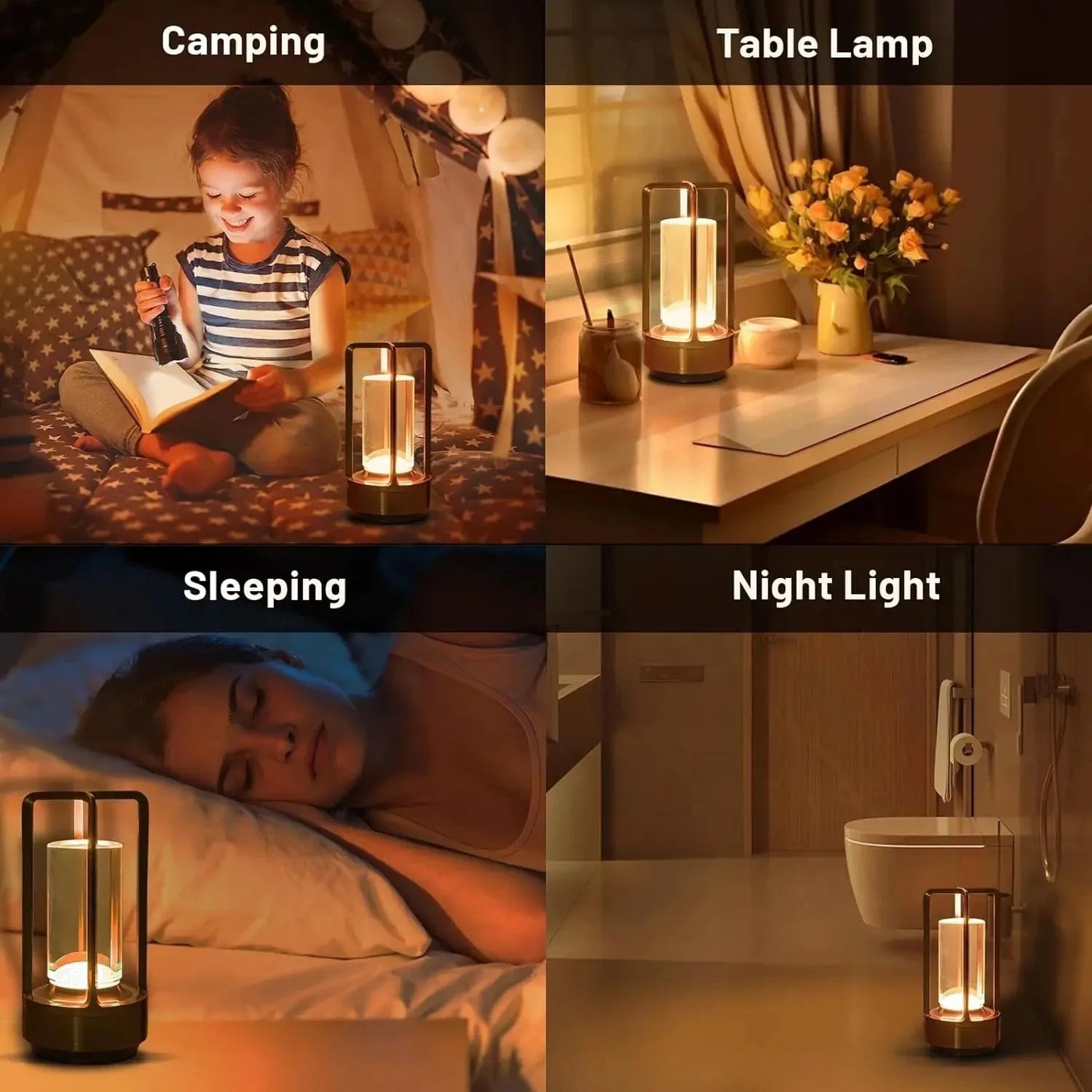 Modern LED Desk Lamp for Home - Flicker-Free Task Light & Compact Desk Footprint