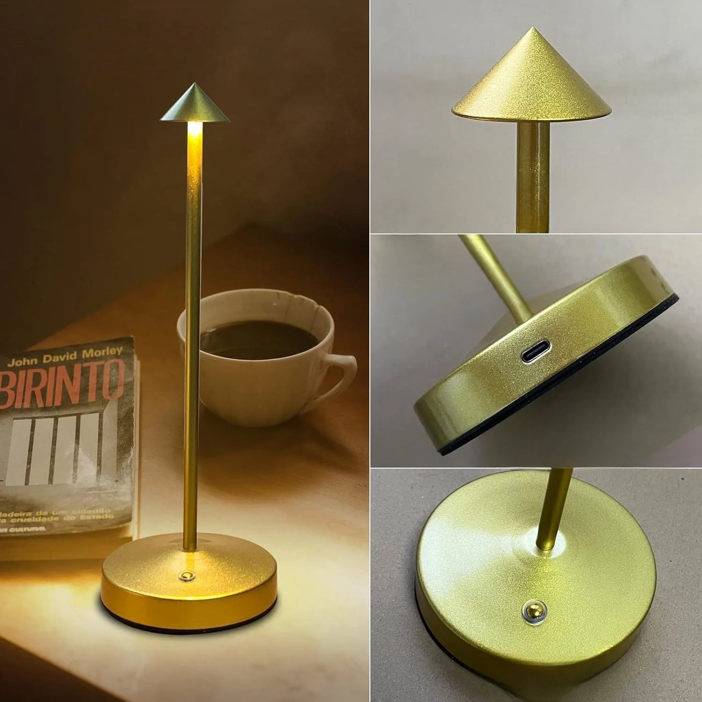 Modern LED Desk Lamp for Home - Rechargeable battery & USB powered