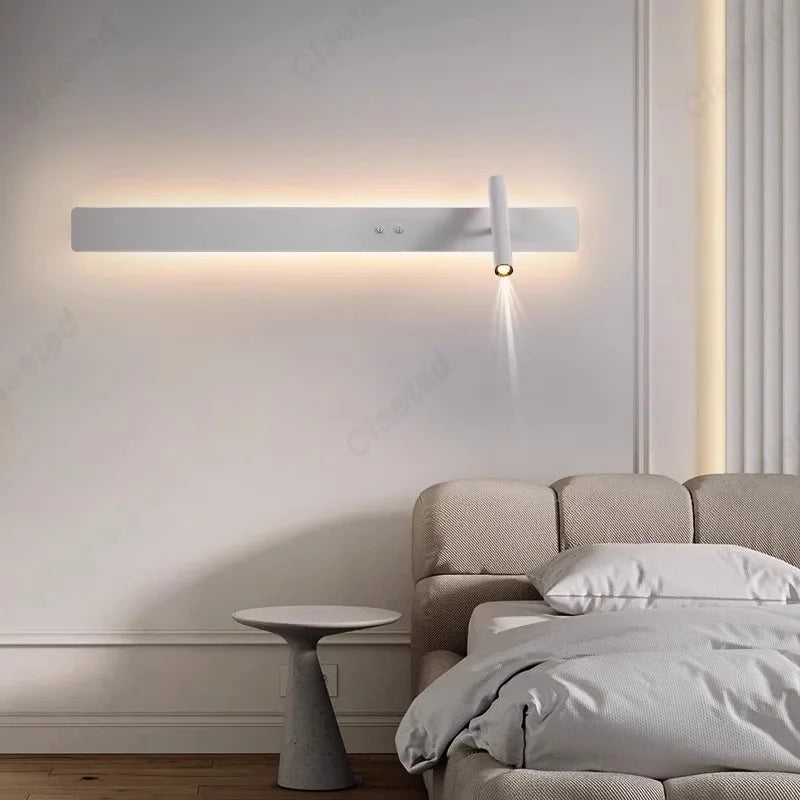 Minimalist Wall Sconce for Bedroom - Space-Saving Design & Directional Ambient Glow