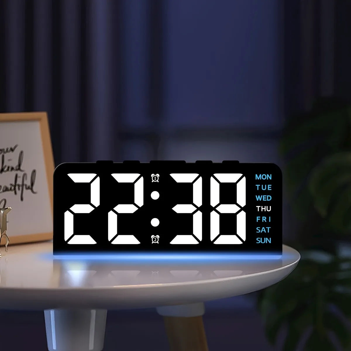 Modern LED Alarm Clock for Home - USB powered & Adjustable positioning