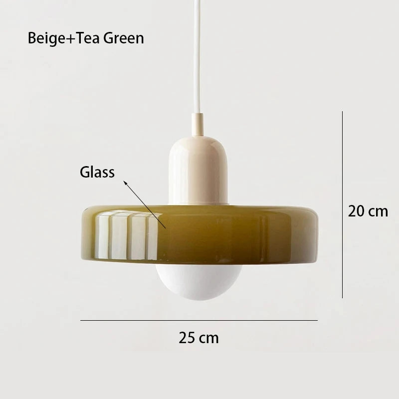 Nordic Pendant Chandelier for Bedroom - Glass shade