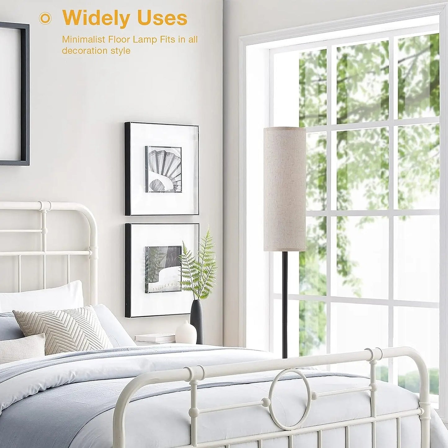 Modern Floor Lamp for Bedroom - Foot pedal switch