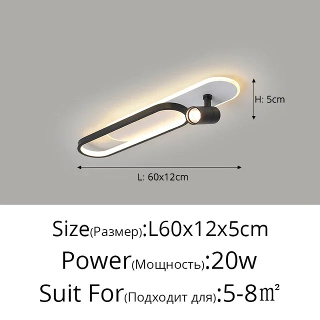 Minimalist Ceiling Light for Bedroom - Adjustable spotlights