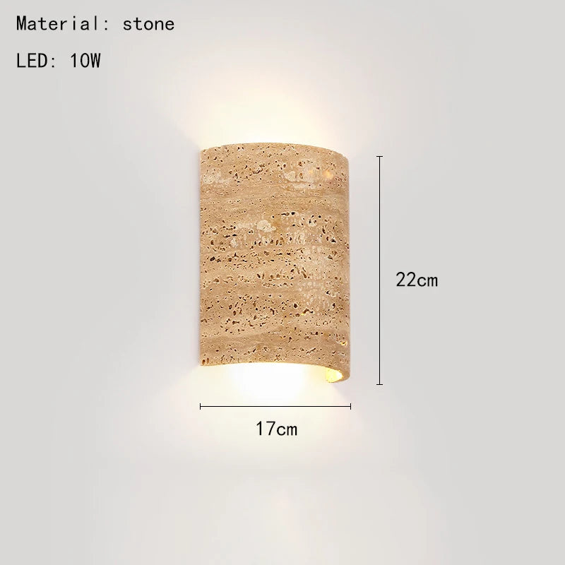 Minimalist Wall Sconce for Bedroom - Marble-effect finish