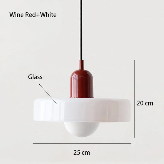 Nordic Pendant Chandelier for Bedroom - Glass shade