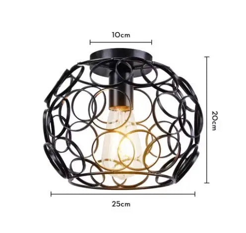 Modern Pendant Chandelier for Restaurant - Wrought iron frame