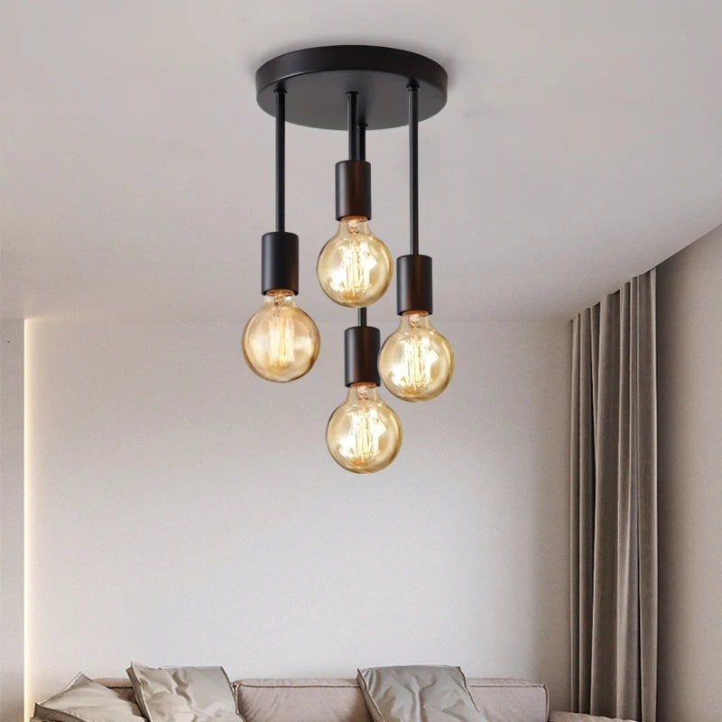 Modern Pendant Chandelier for Bedroom - E27 bulb fitting