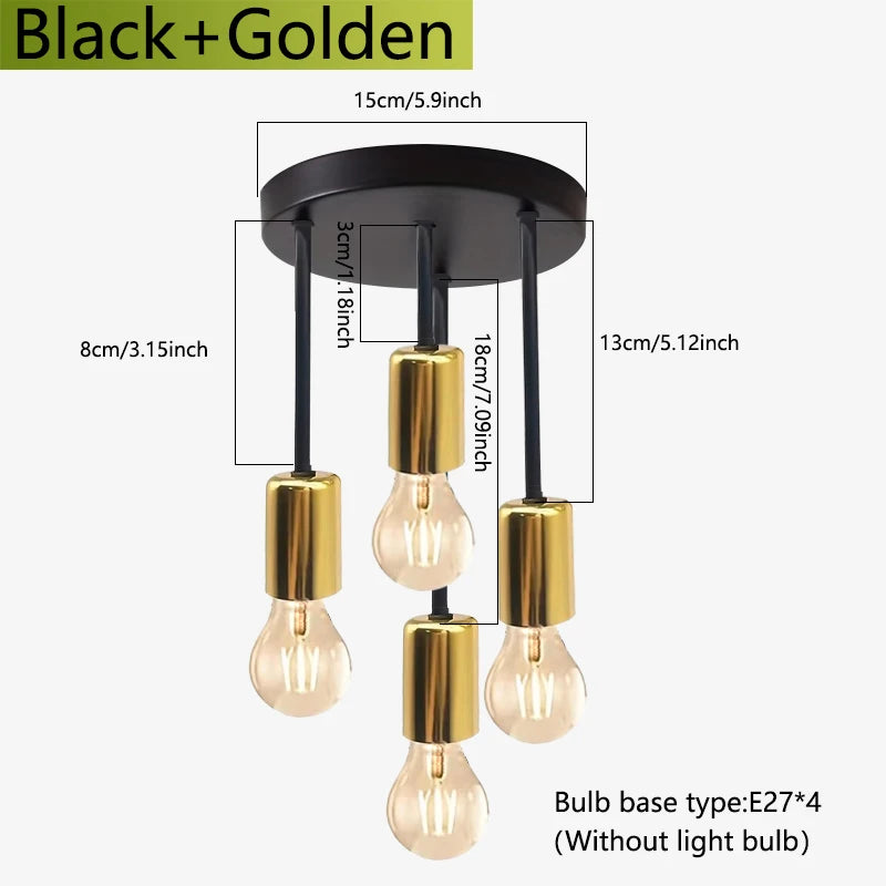 Modern Pendant Chandelier for Bedroom - E27 bulb fitting