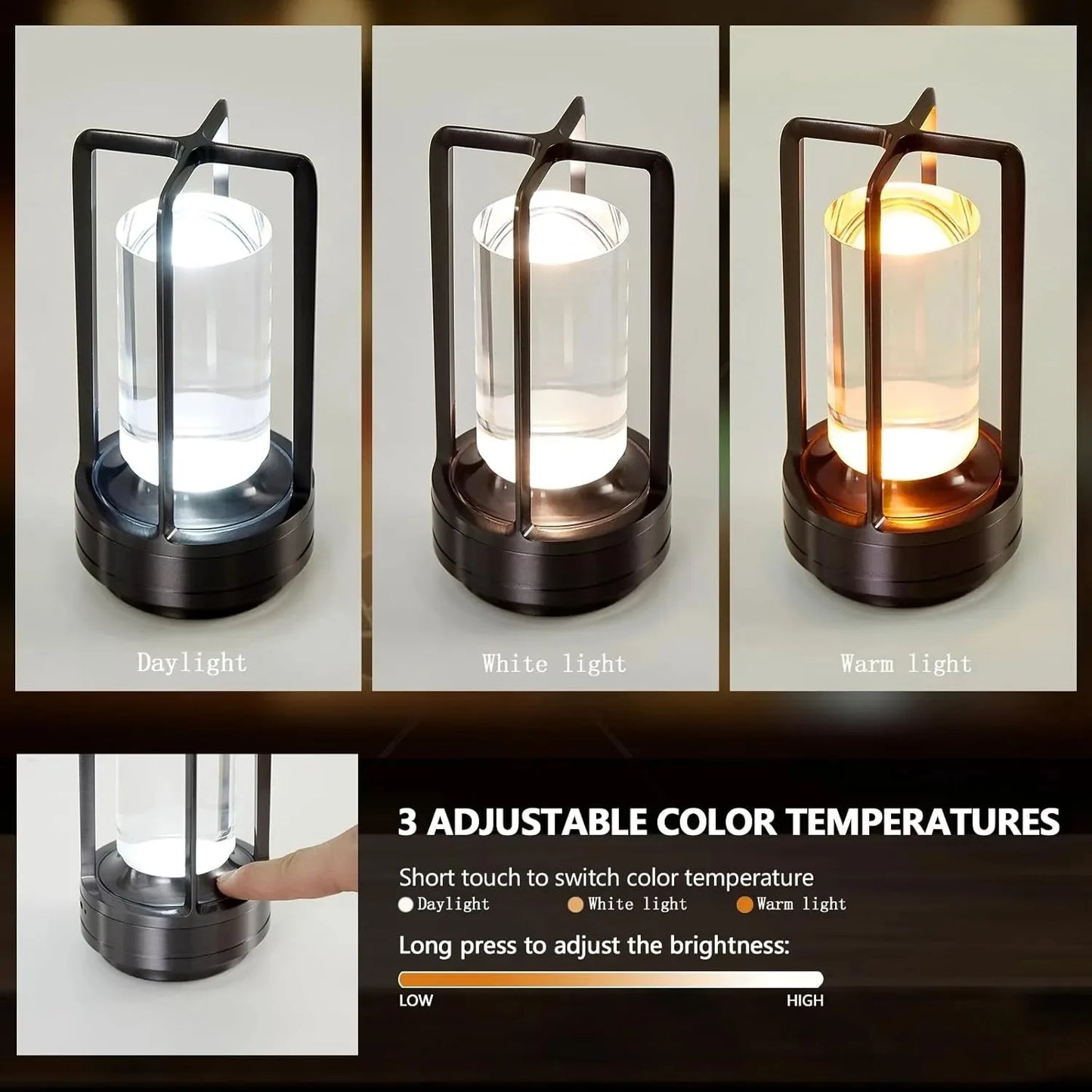 Modern LED Desk Lamp for Home - Flicker-Free Task Light & Compact Desk Footprint