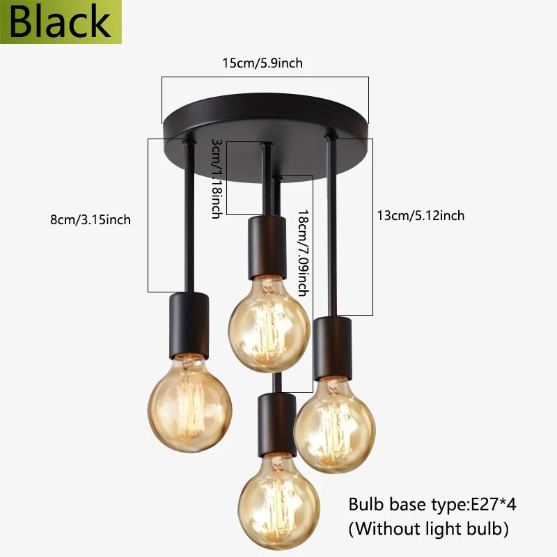 Modern Pendant Chandelier for Bedroom - E27 bulb fitting