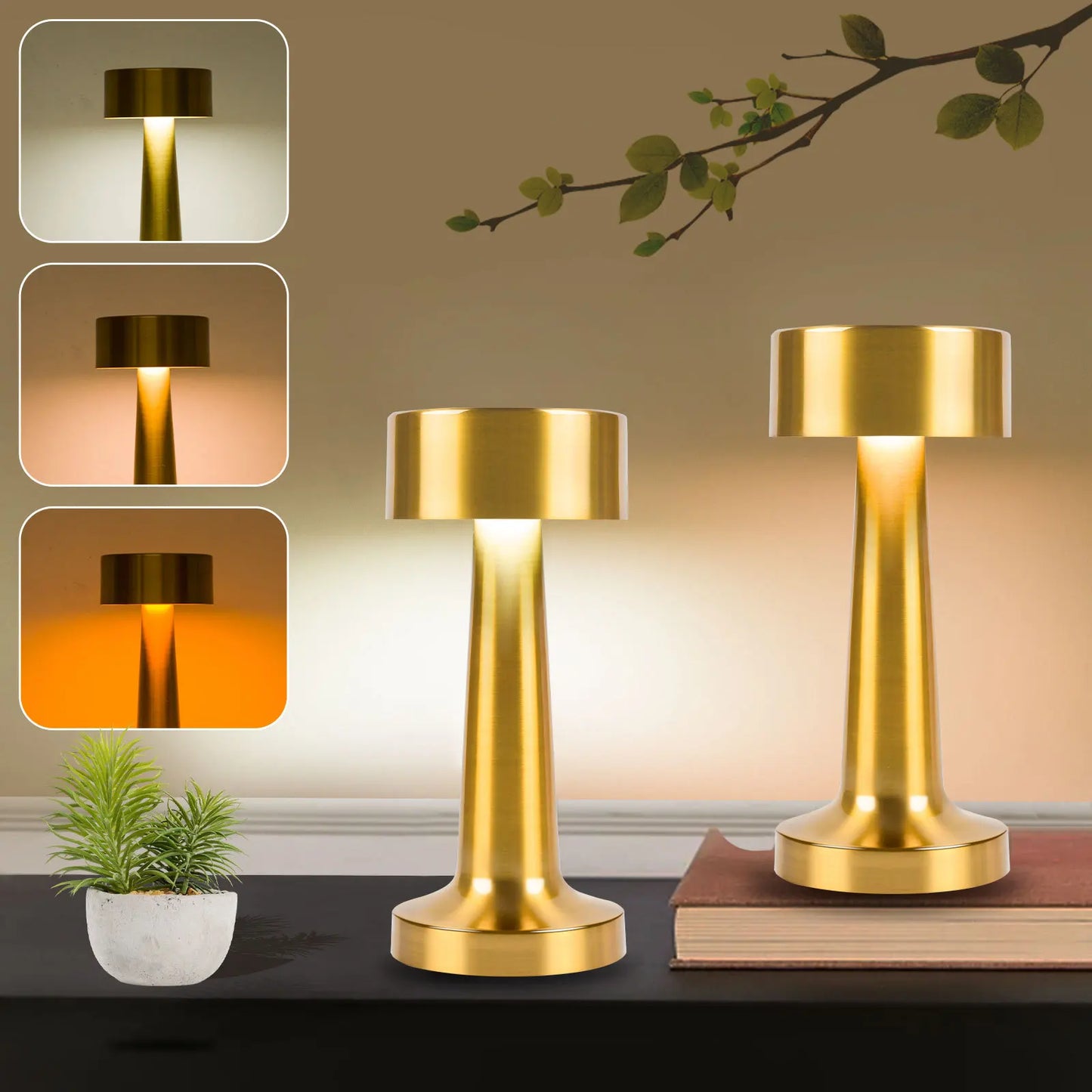 Modern LED Night Light for Home Bar - Rechargeable battery & Touch control