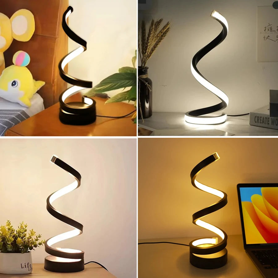 Minimalist LED Desk Lamp for Bedroom - Stepless dimmable & Motion sensor activated