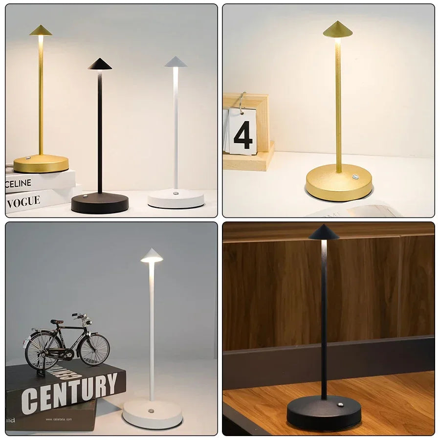 Modern LED Desk Lamp for Home - Rechargeable battery & USB powered