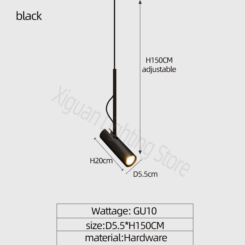 Minimalist Pendant Chandelier for Bedroom - Adjustable spotlights & GU10 spotlight fitting