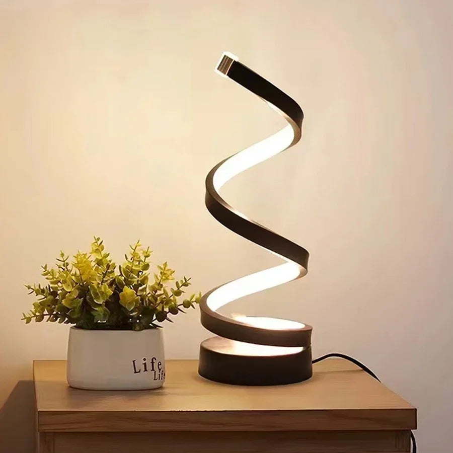 Minimalist LED Desk Lamp for Bedroom - Stepless dimmable & Motion sensor activated