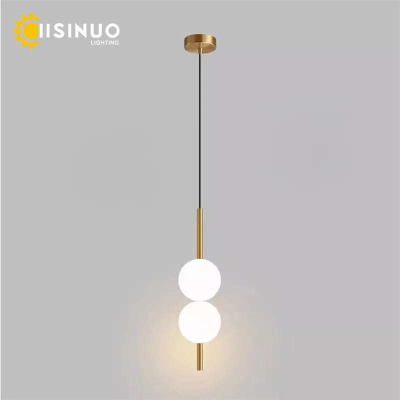 Minimalist Pendant Chandelier for Bedroom - Elongated linear design
