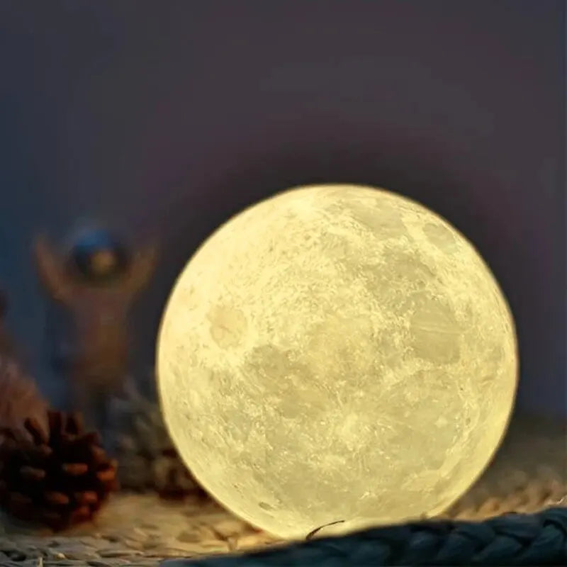 Modern Moon Lamp for Bedroom - Soft Nightstand Glow & Thoughtful Gift Idea
