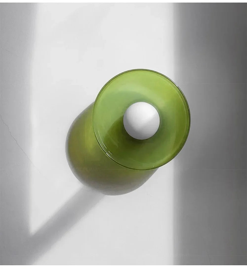 Minimalist Wall Light for Bedroom - Glass shade