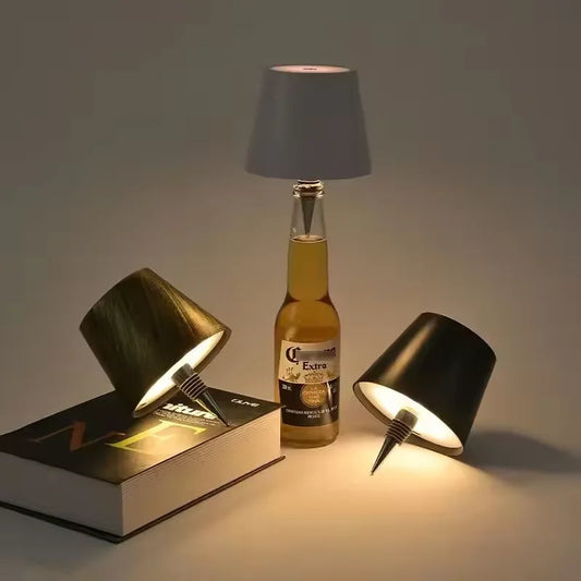 Modern Table Lamp for Home Bar - Rechargeable battery & Touch control
