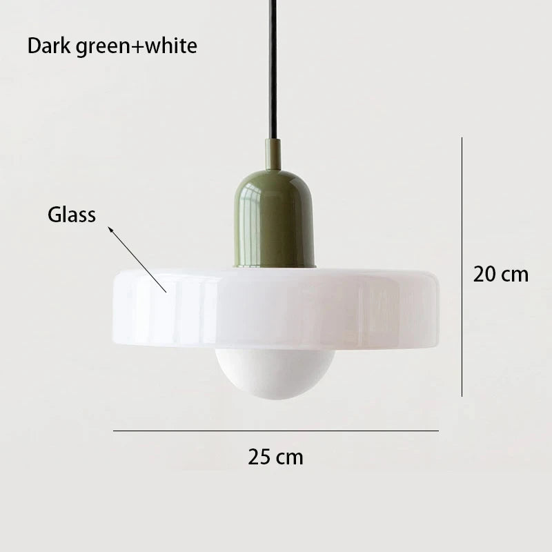 Nordic Pendant Chandelier for Bedroom - Glass shade