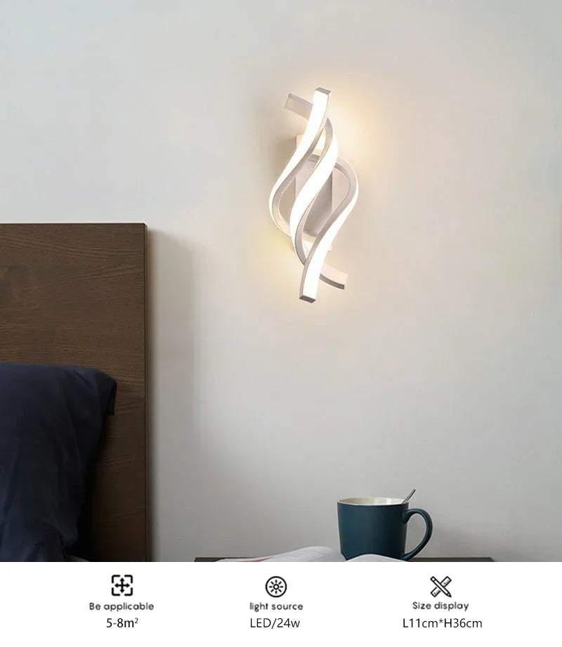 Modern Wall Sconce for Bedroom - Motion sensor activated