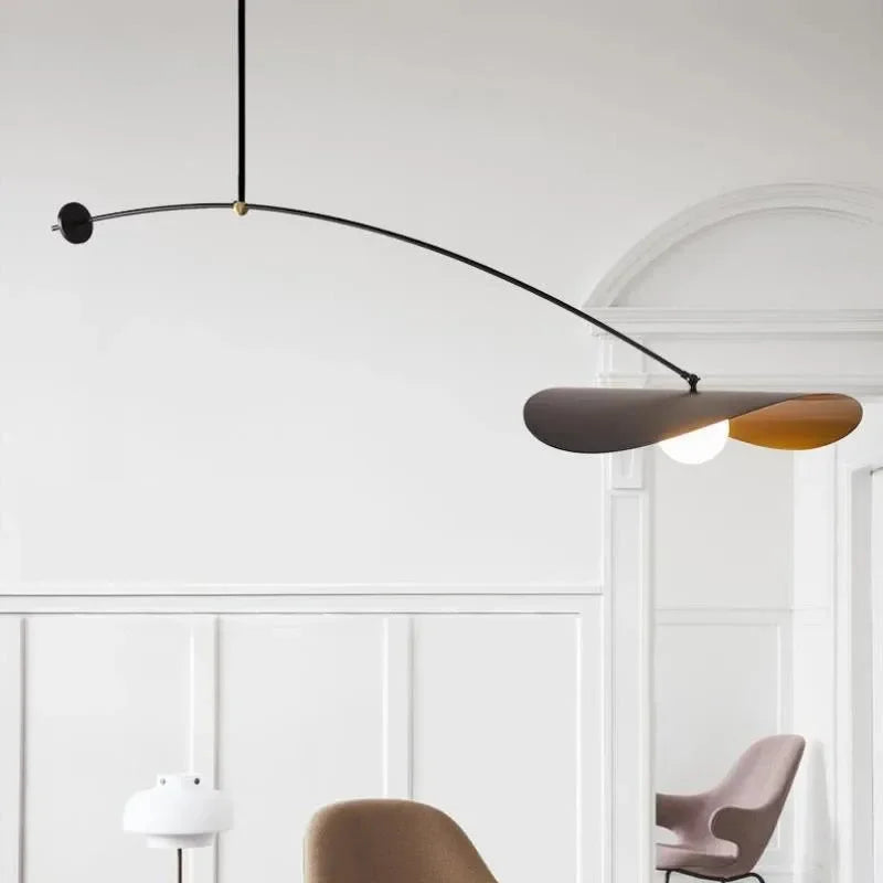 Minimalist Pendant Chandelier for Dining Room - Statement Ceiling Piece & Layered Ambient Glow