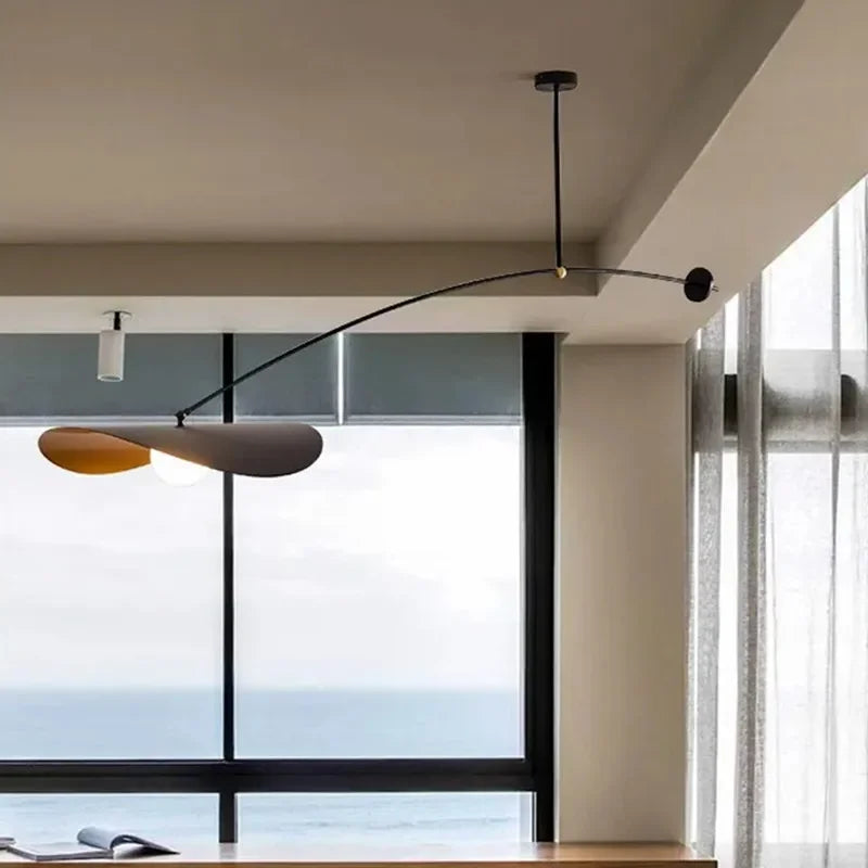 Minimalist Pendant Chandelier for Dining Room - Statement Ceiling Piece & Layered Ambient Glow