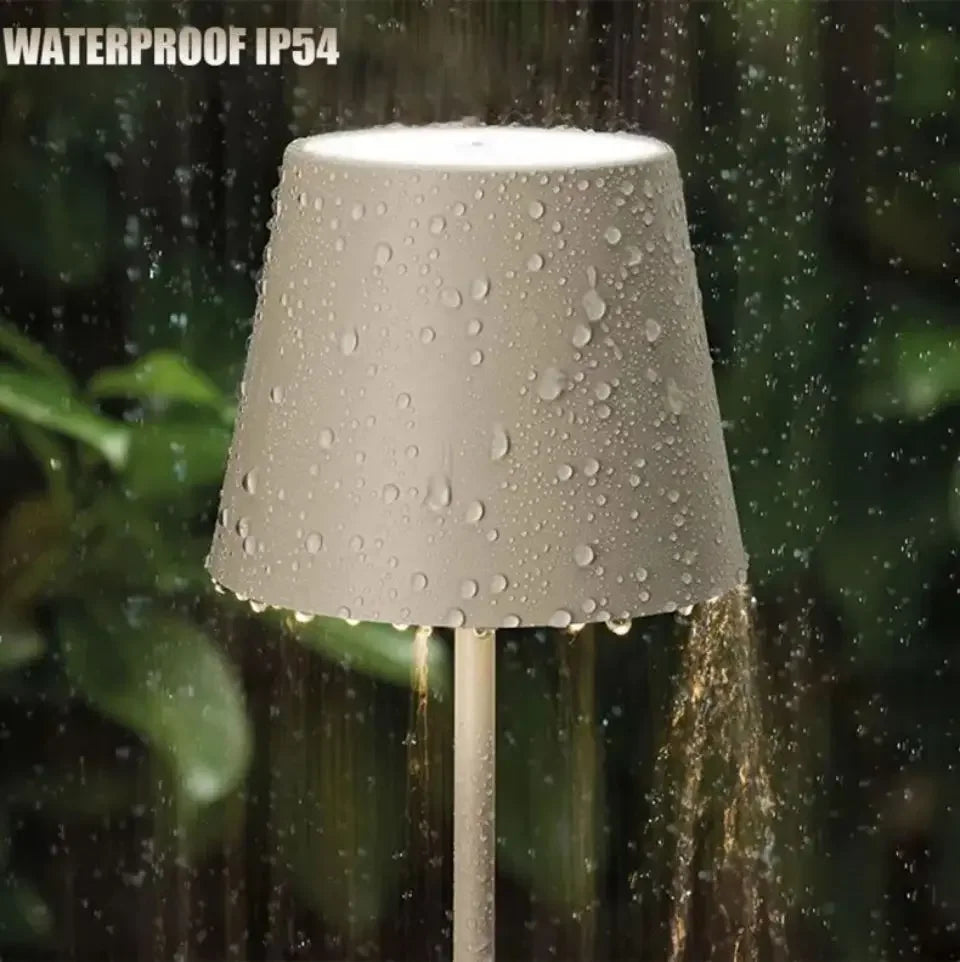 Modern Table Lamp for Bedroom - Rechargeable battery & USB powered