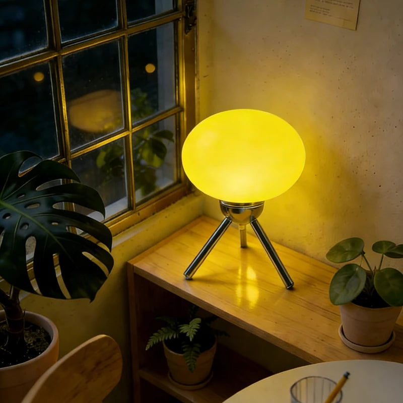 Modern Table Lamp for Bedroom - Glass shade