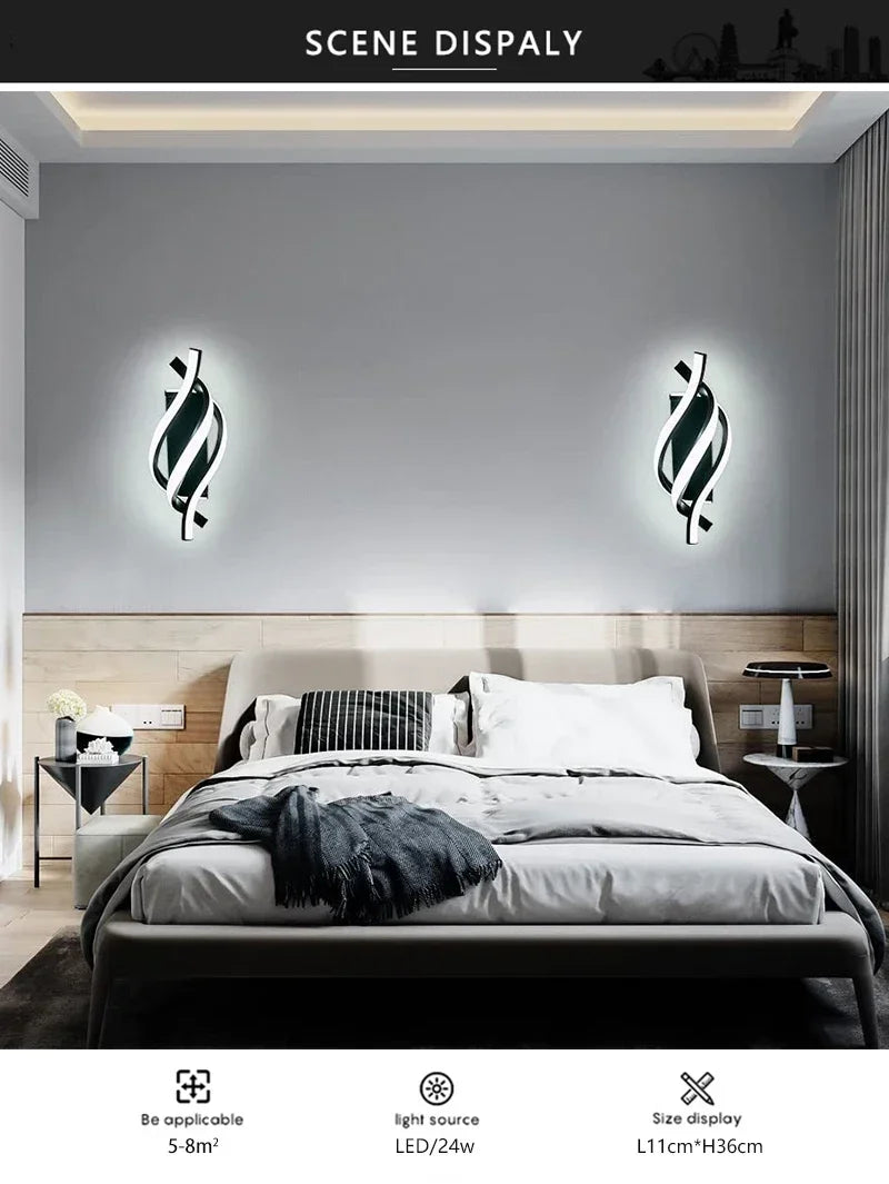 Modern Wall Sconce for Bedroom - Motion sensor activated