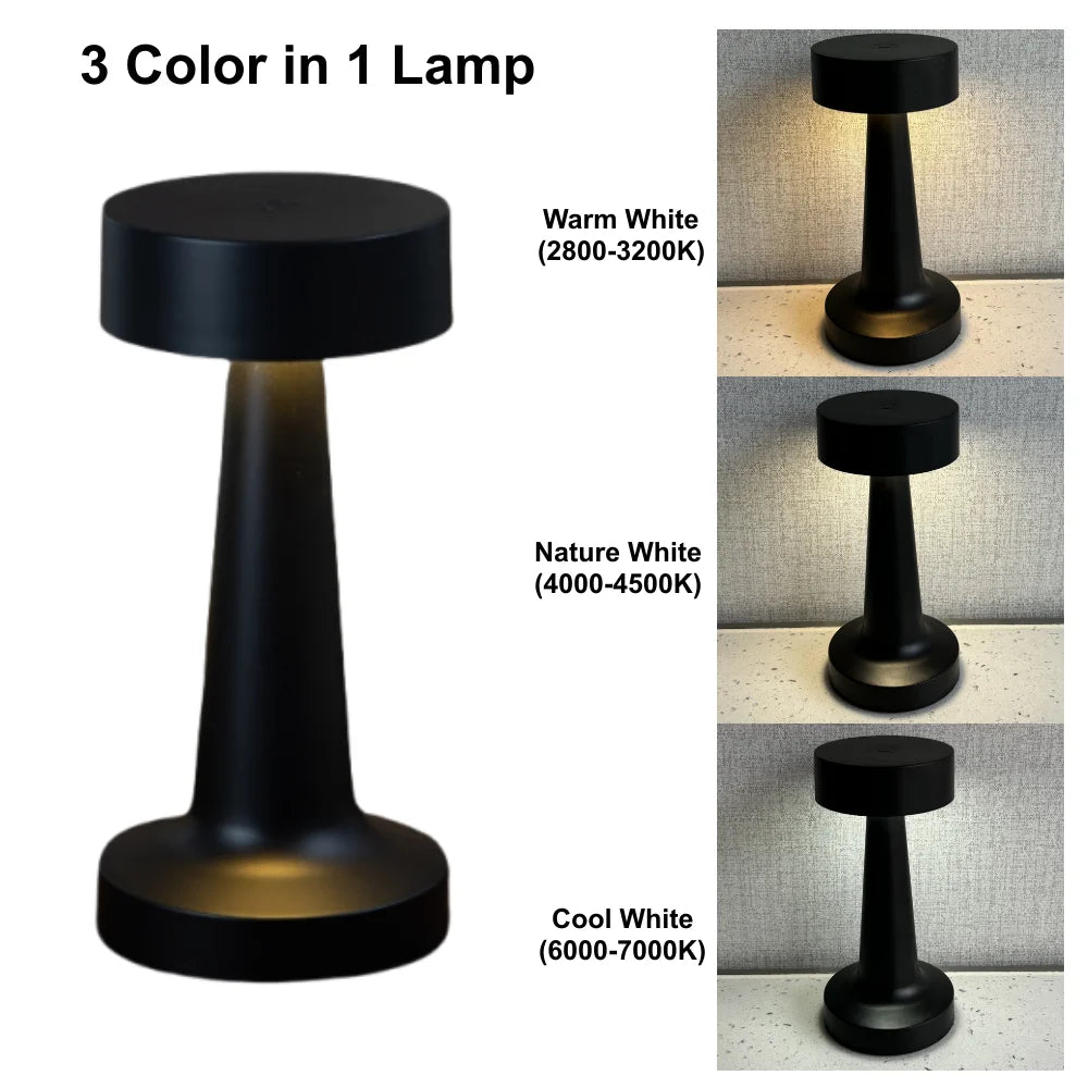 Modern LED Night Light for Home Bar - Rechargeable battery & Touch control