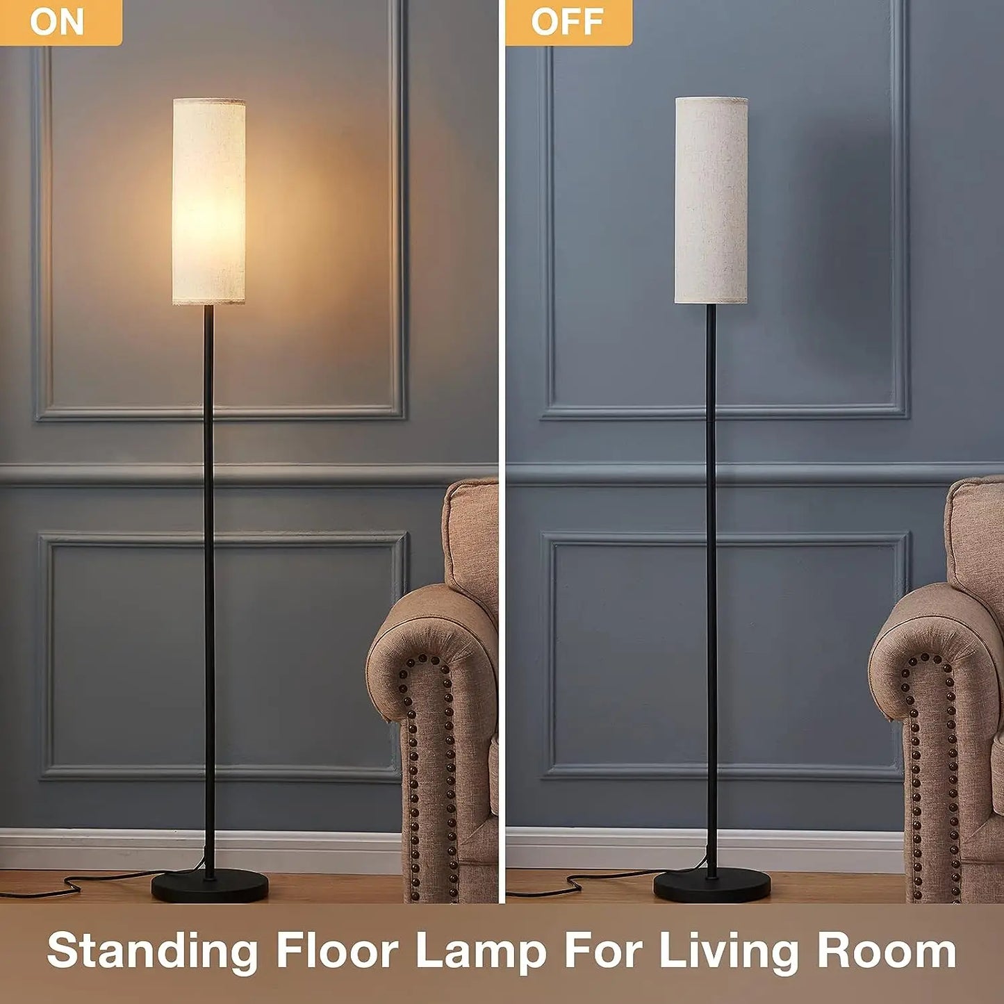 Modern Floor Lamp for Bedroom - Foot pedal switch
