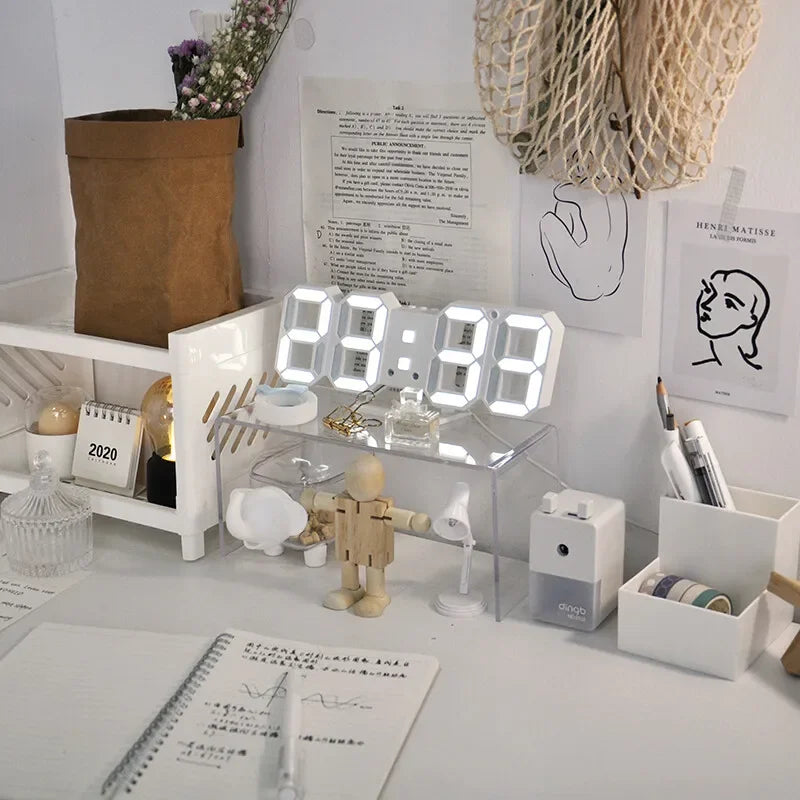 Modern LED Alarm Clock for Bedroom - Adjustable positioning